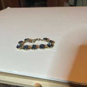 Elegant Blue and Gold Bracelet